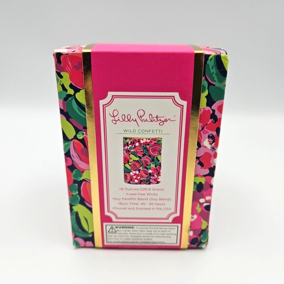 LILLY PULITZER Lilly's Jungle Scented Soy Blend Candle Wild Confetti Print 8 oz - Picture 1 of 4